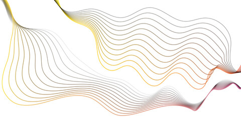 Modern curved lines with gradient Colorful Wavy Lines Forming  Dynamic and Vibrant Digital Pattern Simple and dynamic design.