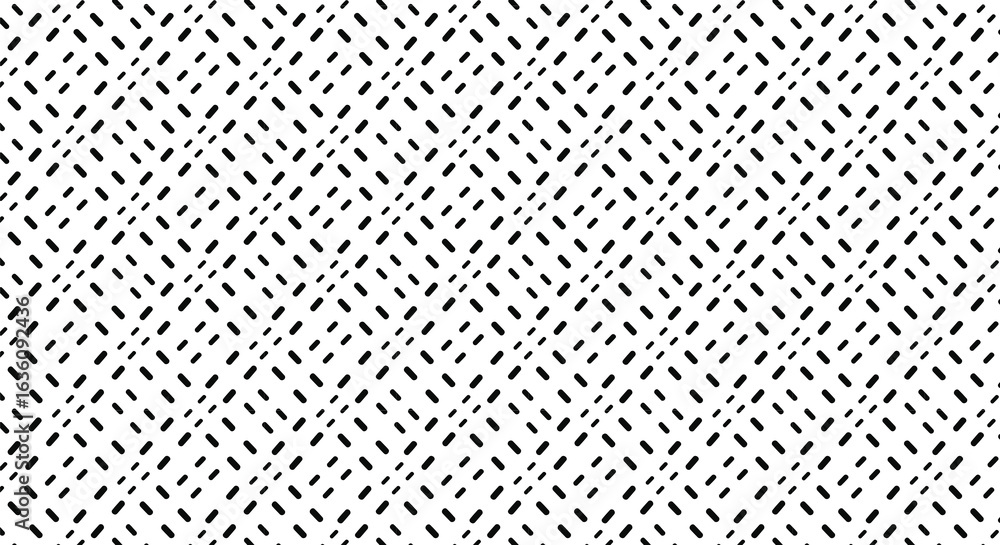 Wall mural seamless diagonal dash line pattern in black and white for modern minimal geometric background desig