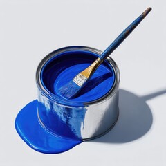 Blue paint can with brush (1)