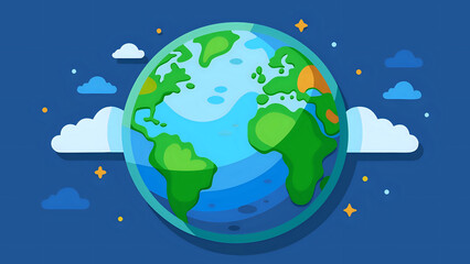 Fototapeta premium planet earth in space ,vector illustration white background