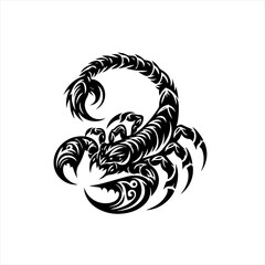 Obraz premium Tribal scorpion tattoo design black and white