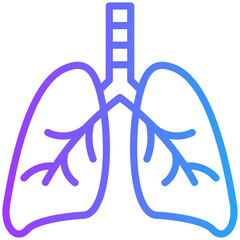 Lungs icon for human body, business, medical, clinic, website, application, printing, document, poster design, etc