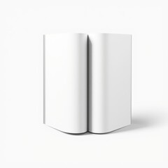 Blank white closed magazine mock up a5 side view book mockup Ultra realistic Photorealistic 