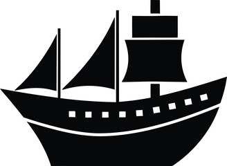 ship silhouette vector icon