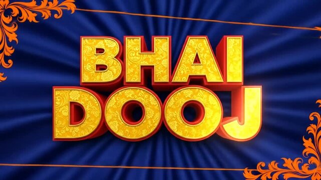 Happy bhai dooj wishes greeting card design