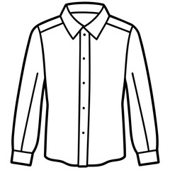 Clean Outline Long Sleeve Top Vector 