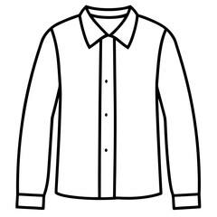 Clean Outline Long Sleeve Top Vector 