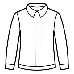 Clean Outline Long Sleeve Top Vector 