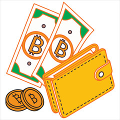 Abstract vector background with money and numbers design elements