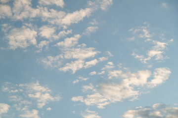 Cloudy sky background. texture of clouds and blue sky. Photo of the real sky