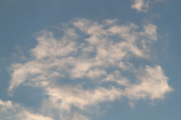 Cloudy sky background. texture of clouds and blue sky. Photo of the real sky
