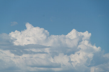 Cloudy sky background. texture of clouds and blue sky. Photo of the real sky