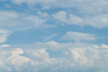 Cloudy sky background. texture of clouds and blue sky. Photo of the real sky