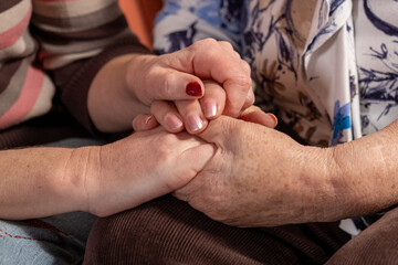 The eternal bond, the embrace of mother and daughter