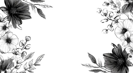 Elegant floral border design