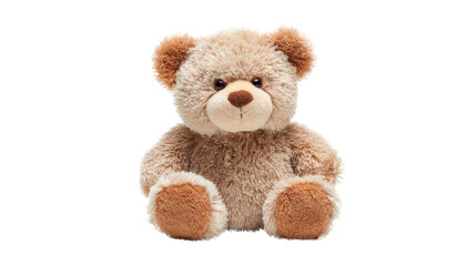 Cute plush teddy bear sitting Transparent background, PNG file