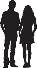 silhouette of a couple