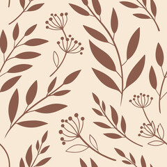 Fototapeta premium seamless pattern with leaves
