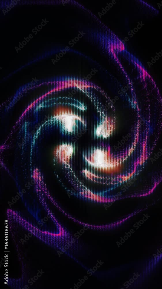 Poster colorful, swirling patterns create an engaging abstract motion background for diverse uses.
