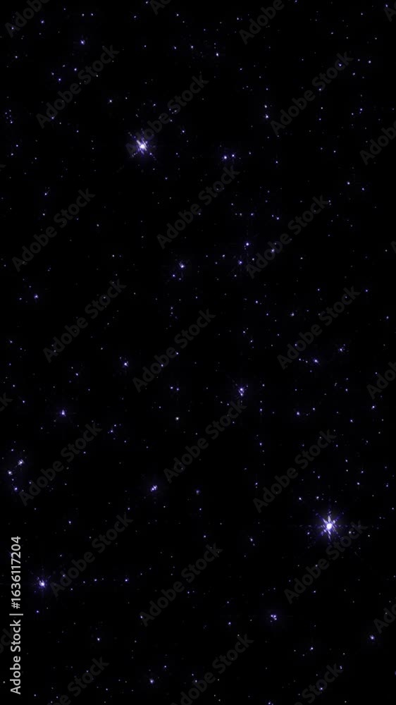 Poster experience a mesmerizing abstract motion background featuring sparkling stars against a deep dark sp