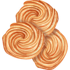 Fototapeta premium Pastry Buns Illustration