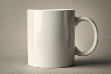 Fototapeta premium white cup on white background