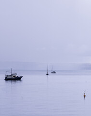 Tranquilty Of Boats In The Harbour At Cawsands, Cornwall