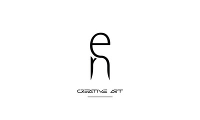 NE, EN, N, E abstract letters logo monogram