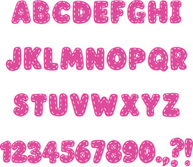 Embroidery Stitch Sewing Alphabet Lettering ABC Text Font