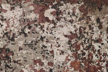 Texture of an old colored wall. Old peeling paint. Old wall. Photo of damaged paint