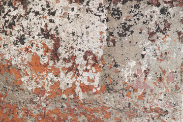 Texture of an old colored wall. Old peeling paint. Old wall. Photo of damaged paint