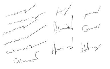 Black curved lines on a white background