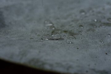 Subtle reflection in a raindrop