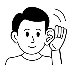 A hand drawn style icon showing pager
