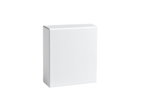 Craft packaging mockup isolated on white background, showcasing design concept, product presentation, branding, minimalistic style, clean layout, packaging template, realistic shadows, professional di