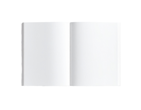 Book mockup isolated on white background, showcasing clean minimal design, perfect for presentations, marketing, digital display, and product promotion, emphasizing clarity, simplicity, and profession