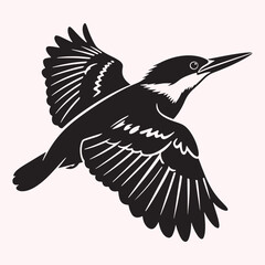 Kingfisher silhouette vector illustration design
