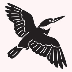 Kingfisher silhouette vector illustration design