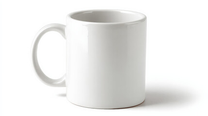 white cup isolated on white