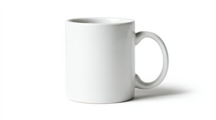 white cup isolated on white