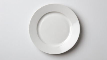 white plate isolated on white