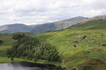 Lake district national park England, Borrowdale fells