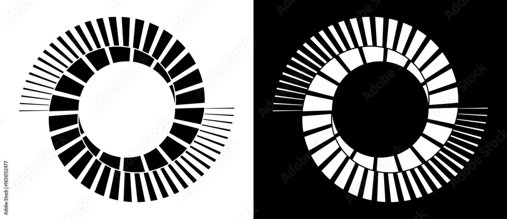 Poster abstract background with lines in circle. art design spiral as logo or icon. yin and yang symbol. a 