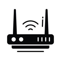 Grab this glyph icon of a compact internet modem