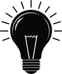 Light Bulb with Rays Icon