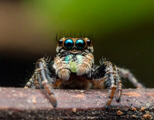 Close-up of a jumping spider