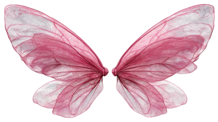 Pink fairy wingsTransparent background, PNG file