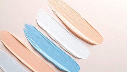 Cosmetic Swatches of Different Colors for Makeup Foundation