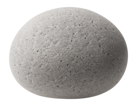 A stone-shaped toilet refresher for a minimalist bathroom, crafted from porous material that slowly releases fragrance.