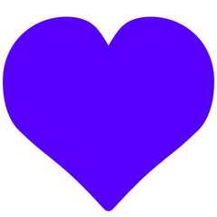 Simple and Mysterious Vivid Purple Heart Illustration